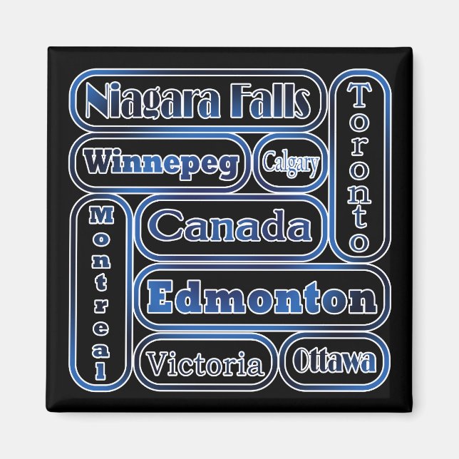 Popular Canadian Cities Magnet (Framsidan)