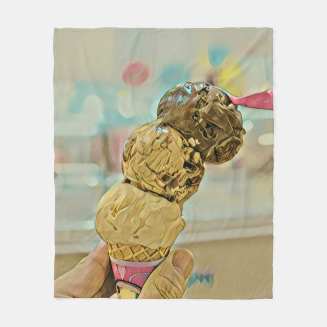 Populär från Ices-kräm Fleecefilt (Framsidan)