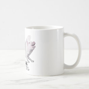 Populär gåva för verklig flyggris, när grisar kaffemugg