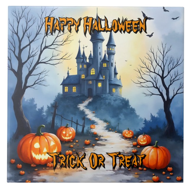 Popular Halloween Spooky Cute Collection Kakelplatta (Framsidan)