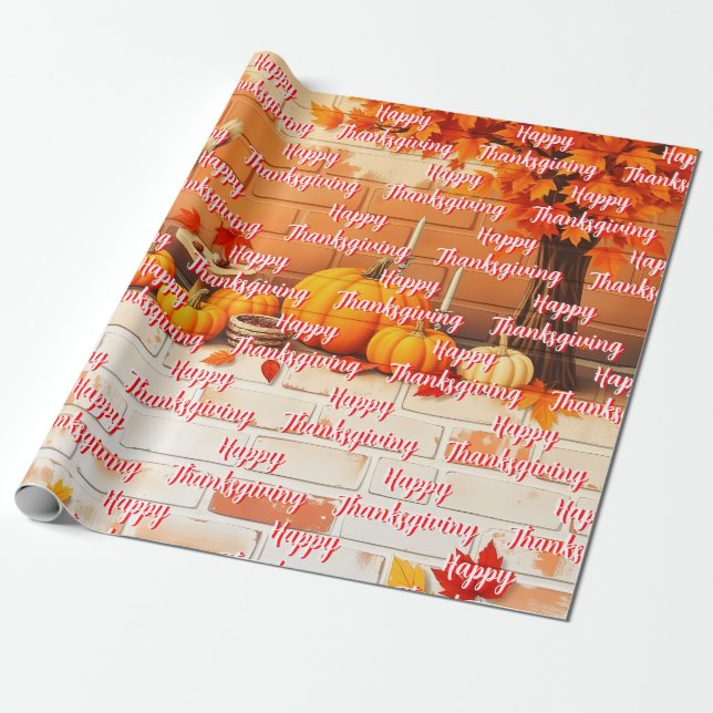 Popular Happy thanksgiving Benice Fall Presentpapper (Utrullad)