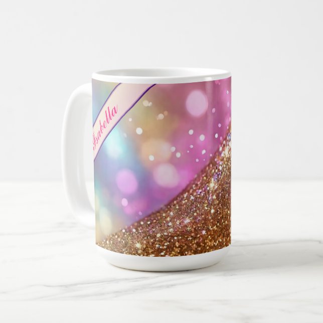 Populär Holografisk samling i Opal glitter Kaffemugg (Framsida vänster)