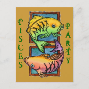 POPULÄR INBJUDAN FÖR FÖDELSEDAG FÖR PISCES