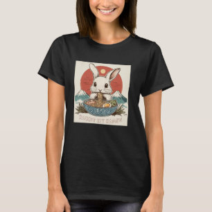 Populär japansk konst Mt. Fuji Solnedgång Nudlar K T Shirt