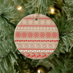 Populär jul i mönster Helgdag Julgransprydnad Keramik