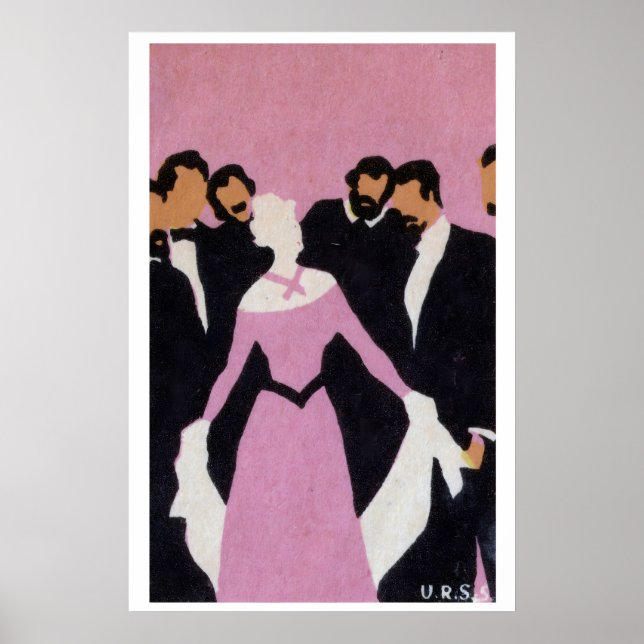 Populär Kvinna - Tändsticksaskutskrift - Estetisk  Poster (Framsidan)