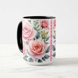 Popular Luxury Pink Roses Beautiful Collection Mugg