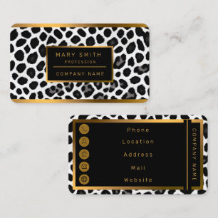 Popular Luxury White Leopard Elegant Collection Visitkort