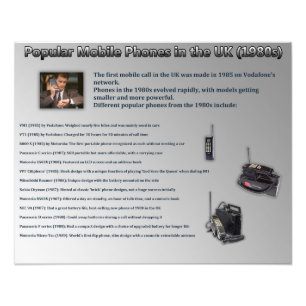 Popular Mobile Telefoner i Storbritannien (1980-ta Fototryck