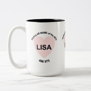 Popular Namn Lisa Två-Tonad Mugg