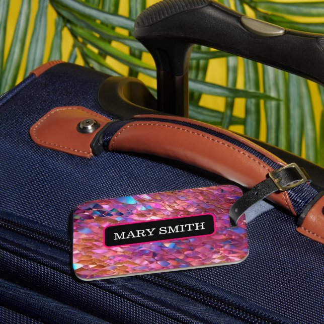 Populär opal Holografisk samling i glitter Bagagebricka (Framsida Insitu 3)