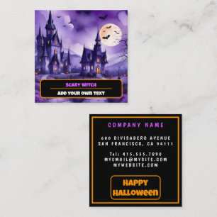 Populär Pumpkin Halloween-höstsamling Fyrkantigt Visitkort