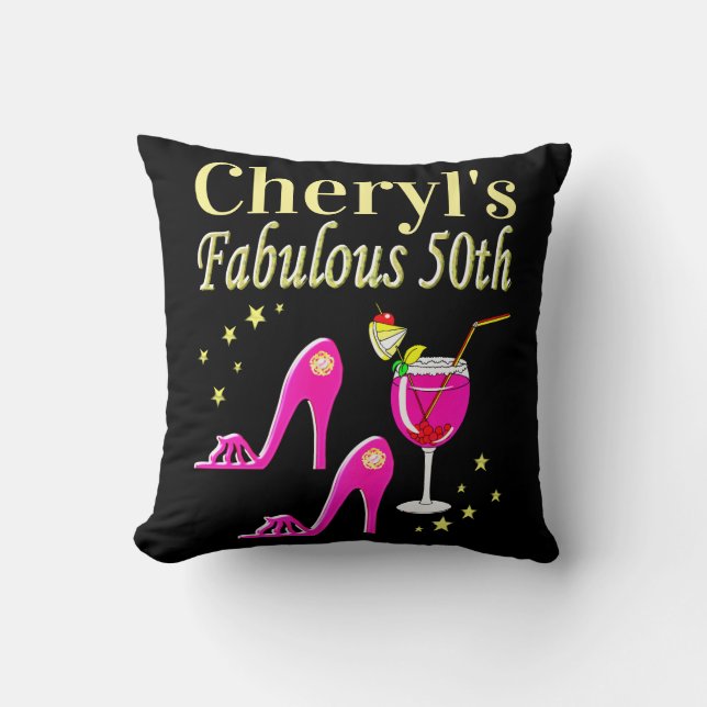 POPULAR ROSA 50:E BIRTHDAY DIVA DESIGN KUDDE (Framsida)