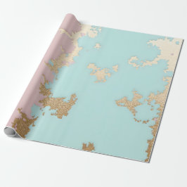 Populär Rosa Mint Guld Lyx Kollektion Presentpapper