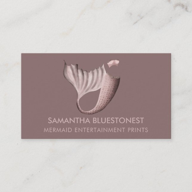 Populär rosa stjärt bustier kostym sjöjungfru visitkort (Framsida)