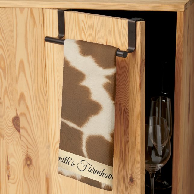 Populär samling av Eleganter för kaffefaux-läder Kökshandduk (Thirds Fold)