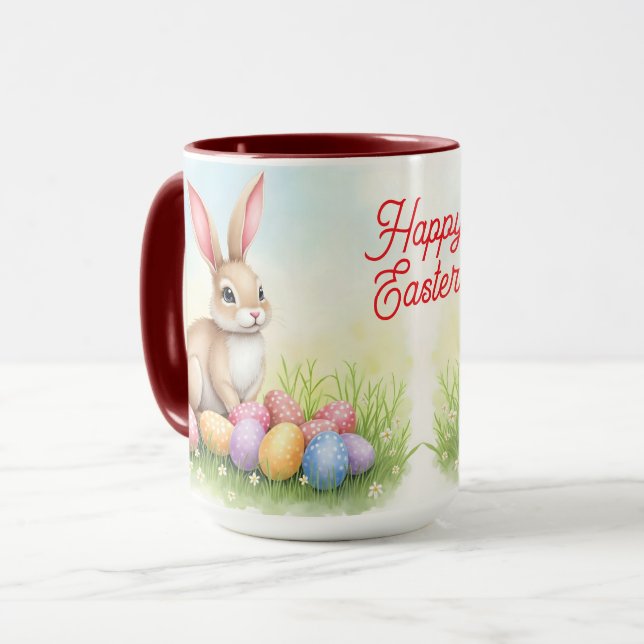 Populär söt påskkelin och ägg kollektion mugg (Framsida vänster)
