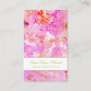 *~* Popular Spa Blommönster Girly Beauty Chic Visitkort