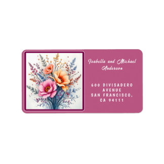 Popular Wildflowers Beautiful Luxury Collection Adressetikett