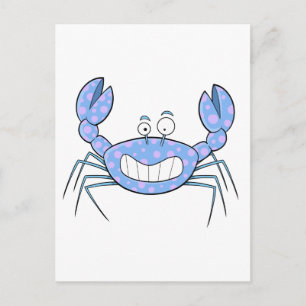 Populära blå Crabby-crawlning Unik Cute Gift-gåva  Vykort