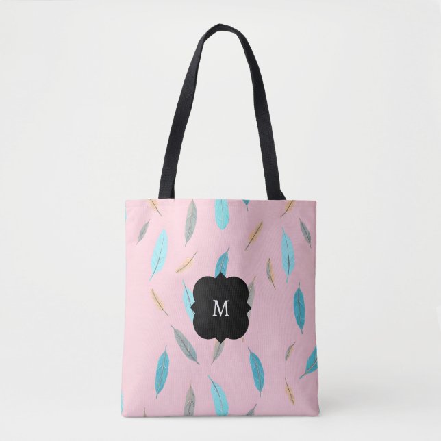 Populära Fjädrar Lyx Boho Kollektion Tygkasse (Framsida)