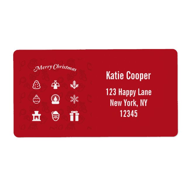 Populära ikoner för god jul har angetts fraktsedel (Framsidan)