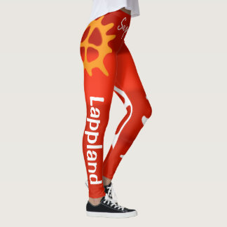 Populära juliga röda samiskt inspirerad leggings