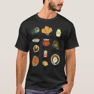 Populära koreanska Food Kimchi Bibimbap Food Älska T Shirt