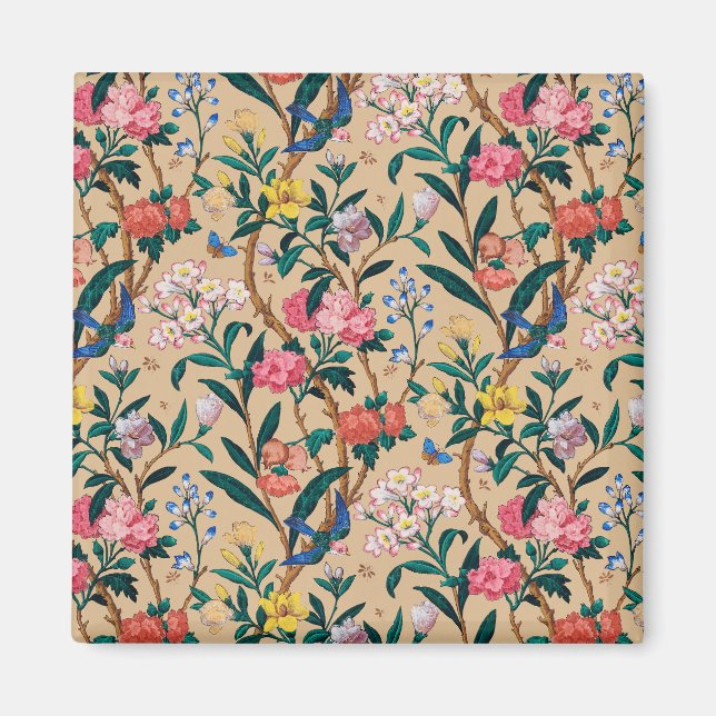 Populära mönsterfåglar, fjärilar, bin... magnet (Framsidan)