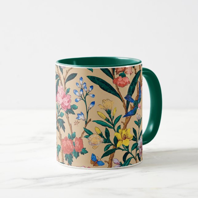 Populära mönsterfåglar, fjärilar, bin... mugg (Framsida höger)
