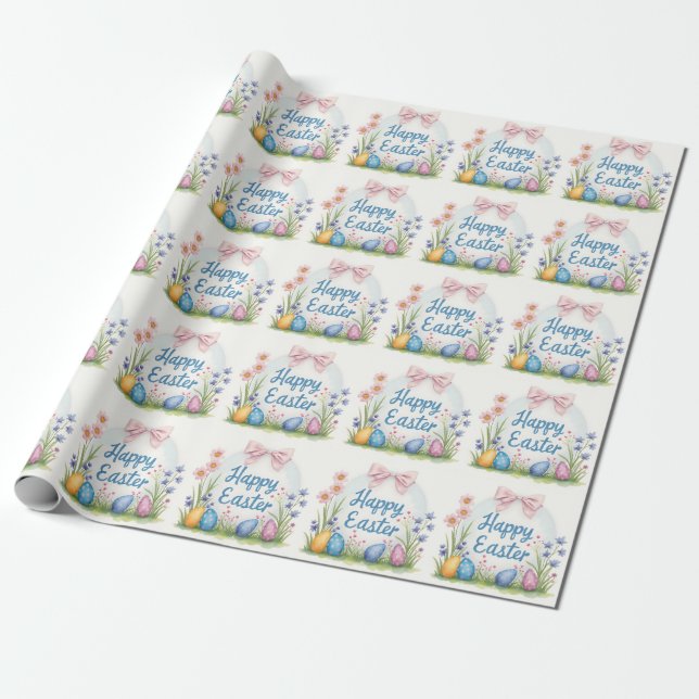 Populära påskägg Vacker samling Presentpapper (Utrullad)