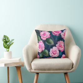 Populära populära Rosa ros-samlingen med vacker va Kudde