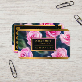 Populära populära Rosa ros-samlingen med vacker va Visitkort