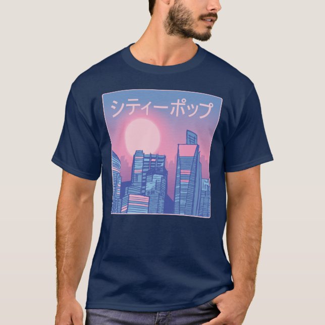 Populära popup-japanska musik t shirt (Framsida)