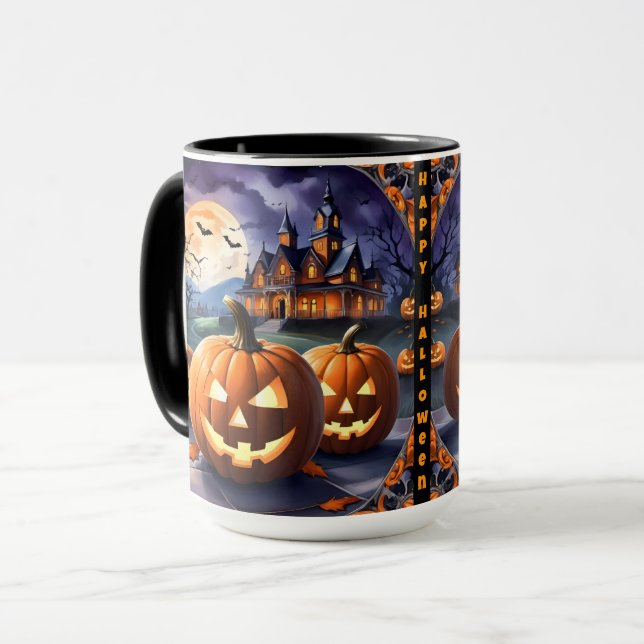 Populära Pumpkin-samlingen för Autumn Halloween Mugg (Framsida vänster)