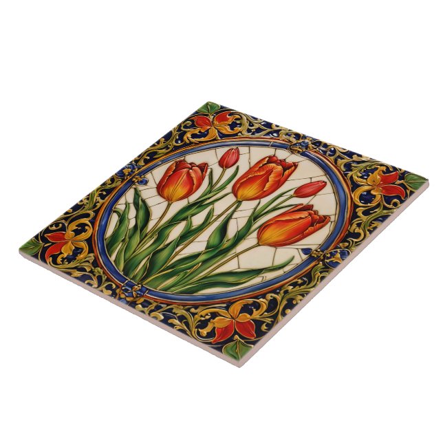 Populära tulips - vacker keramik kakelplatta (Sidan)