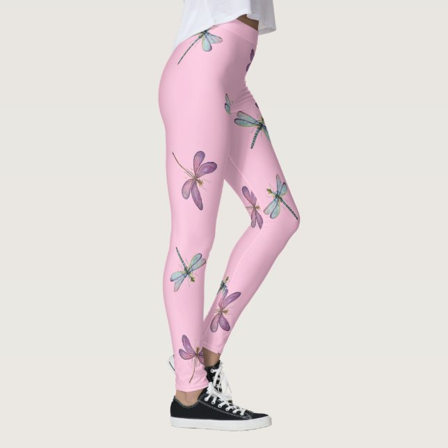Populära utskriftssträngar, hög semist-premium leggings (Höger)