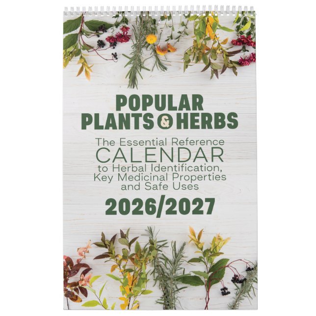 Populära växter & örter - Kalender 2026/2027 (Omslag)