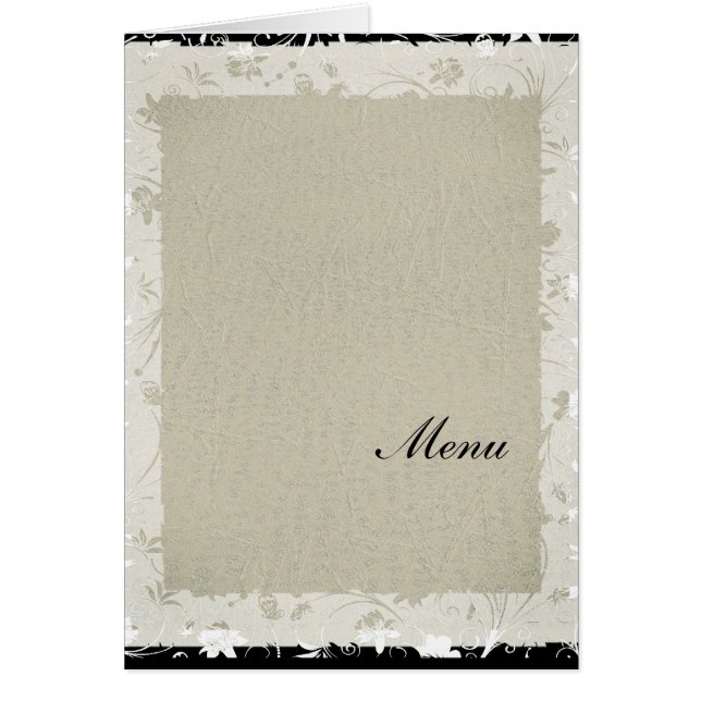 Populäraste Bröllop-menyn gammal Papper Hälsningskort (Framsidan)