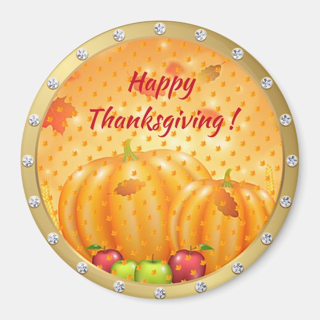 Populäraste Happy thanksgiving-magnet Magnet (Framsidan)