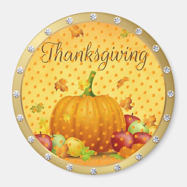 Populäraste Happy thanksgiving-magnet Magnet (Framsidan)