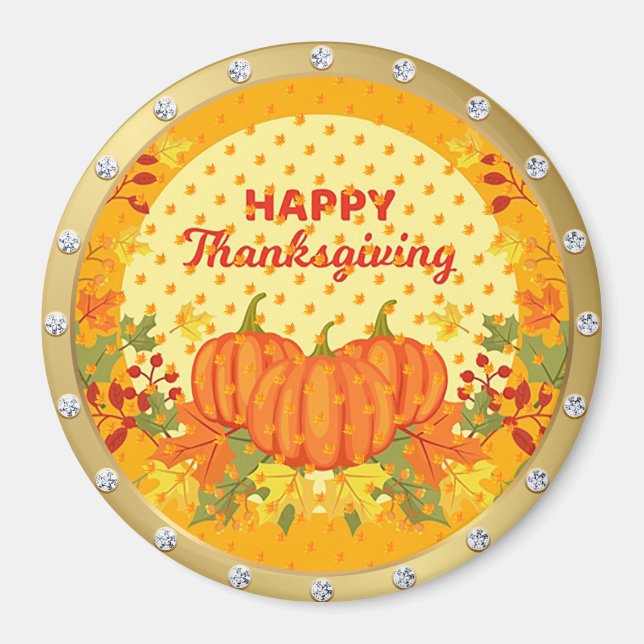 Populäraste Happy thanksgiving-magnet Magnet (Framsidan)