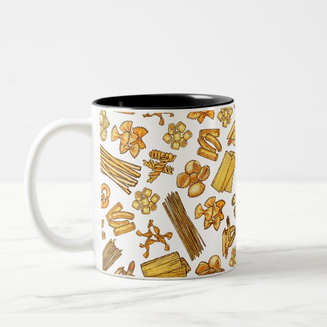 "Populäraste italienska Mat och lacker" Två-Tonad Mugg (Vänster)