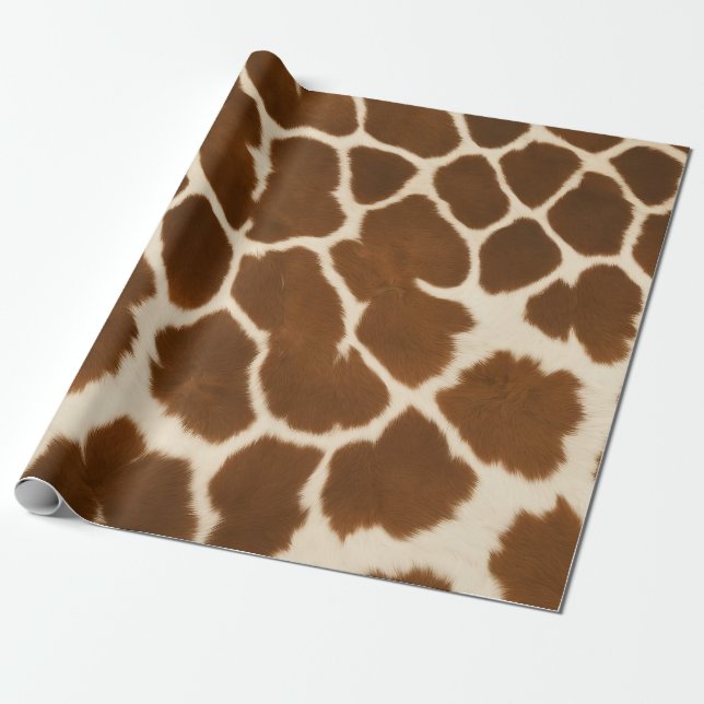 Populärsamling av elegant Cow Faux-läder Presentpapper (Utrullad)