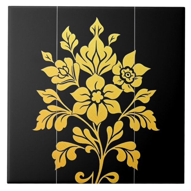 Populärsamling för elegant-Blommigt Kakelplatta (Framsidan)