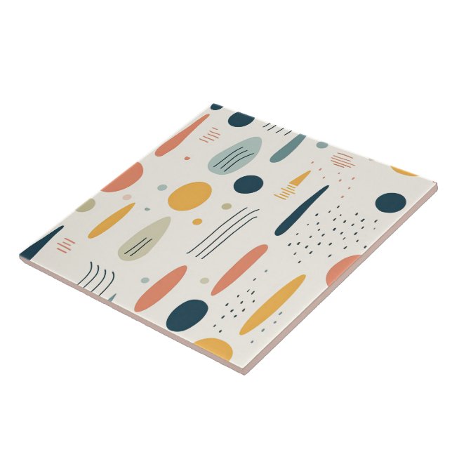 Populärsamling för Retro Boho-Abstrakt Kakelplatta (Sidan)