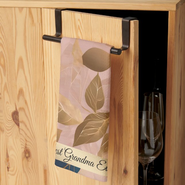 Populärsamling för  Rosa Guld Boho Löv Kökshandduk (Thirds Fold)