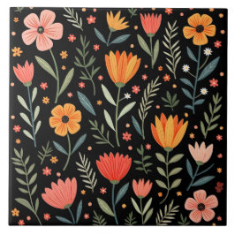 Populärsamling för vacker Blommigt i vintage Kakelplatta