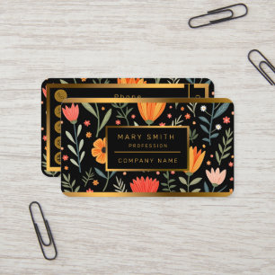 Populärsamling för vacker Blommigt i vintage Visitkort