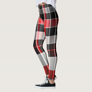 Populärsamling med rött svart Abstrakt Leggings